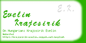 evelin krajcsirik business card